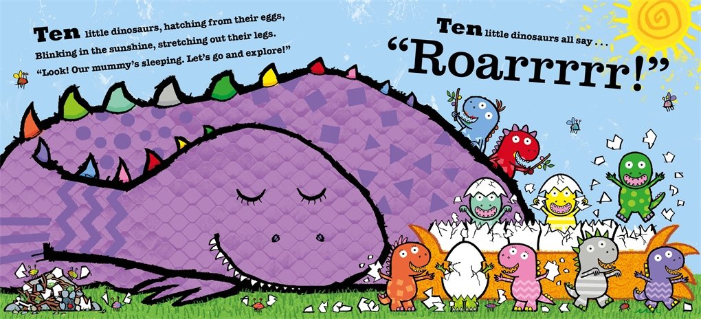 Ten Little Dinosaurs (Board Book)