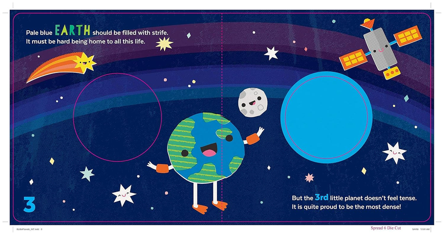 8 Little Planets: A Solar System Book for Kids with Unique Planet Cutouts (Board Book)